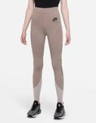Nike Air High Waisted Leggings In Stone-neutral