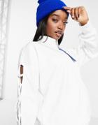 Nike Sisterhood Lace-up Detail Cropped Track Jacket In White