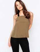 Ax Paris Elasticated Strap Cami - Khaki