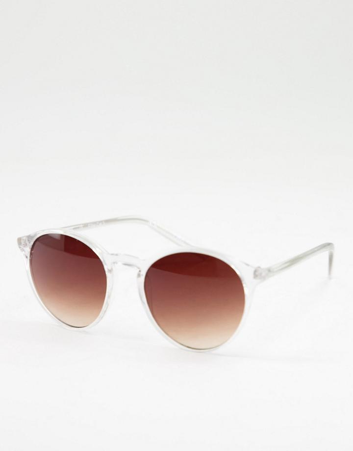 Aj Morgan That's Right Round Lens Sunglasses-clear