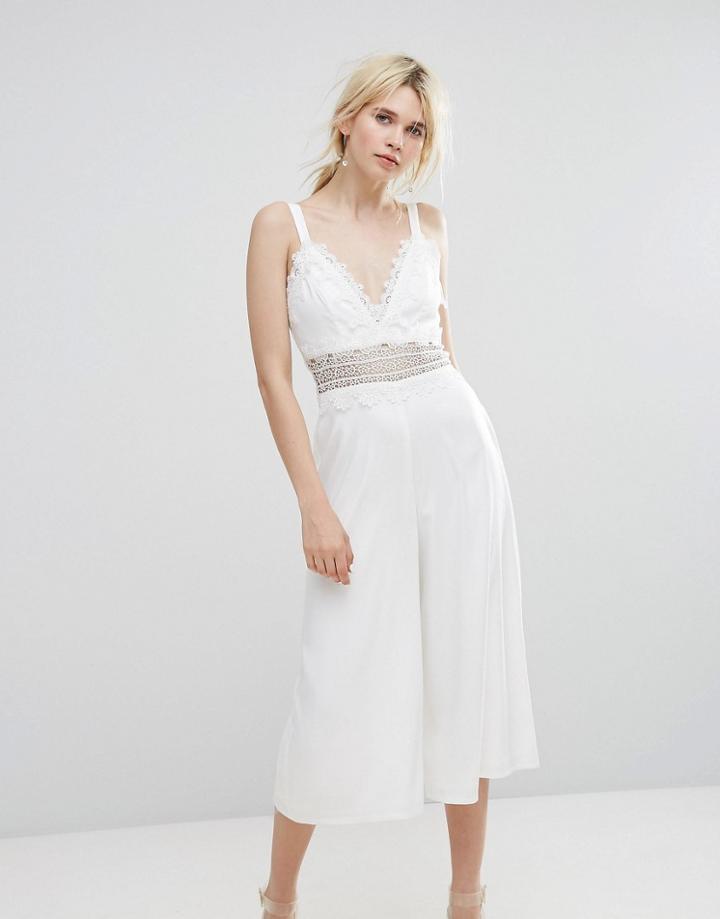 Miss Selfridge Strappy Layered Jumpsuit - Pink