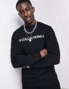 Asos Dark Future Sweatshirt In Black With Logo Print - Part Of A Set