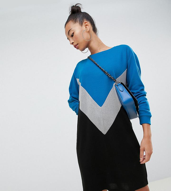 Noisy May Tall Color Block Dress-multi