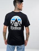 Element Tri Tip Back Logo T-shirt In Black - Black