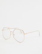 Jeepers Peepers Oversized Square Glasses In Clear - Clear