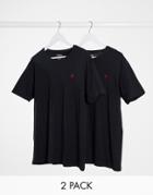 Farah Dani 2 Pack Lounge Tee In Black