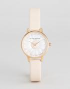 Olivia Burton Ob16fs87 Molded Daisy Leather Watch In Pink - Pink