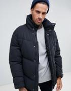 Asos Design Oversized Puffer Jacket In Black - Black