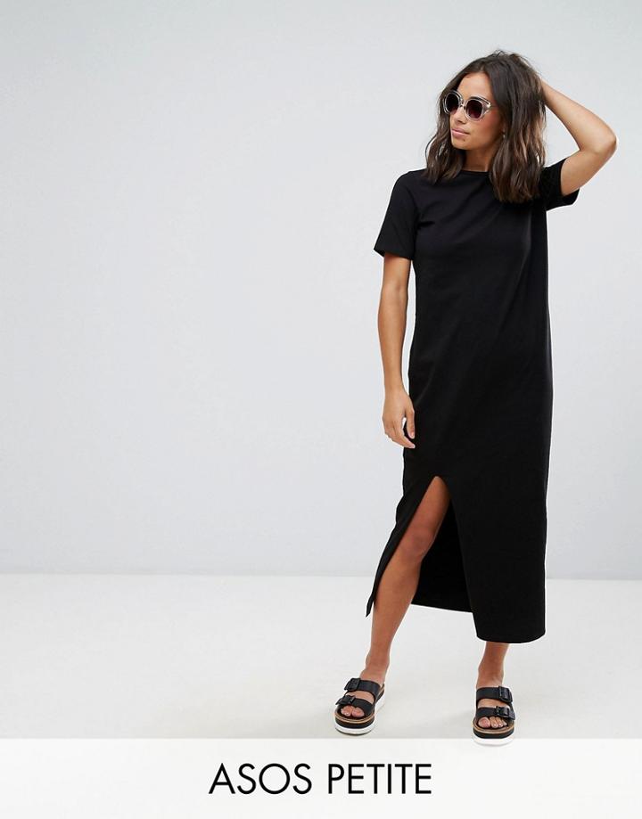 Asos Petite Ultimate T-shirt Maxi Dress - Black