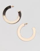 Missguided Thick Open Hoop Earring In Gold - Gold