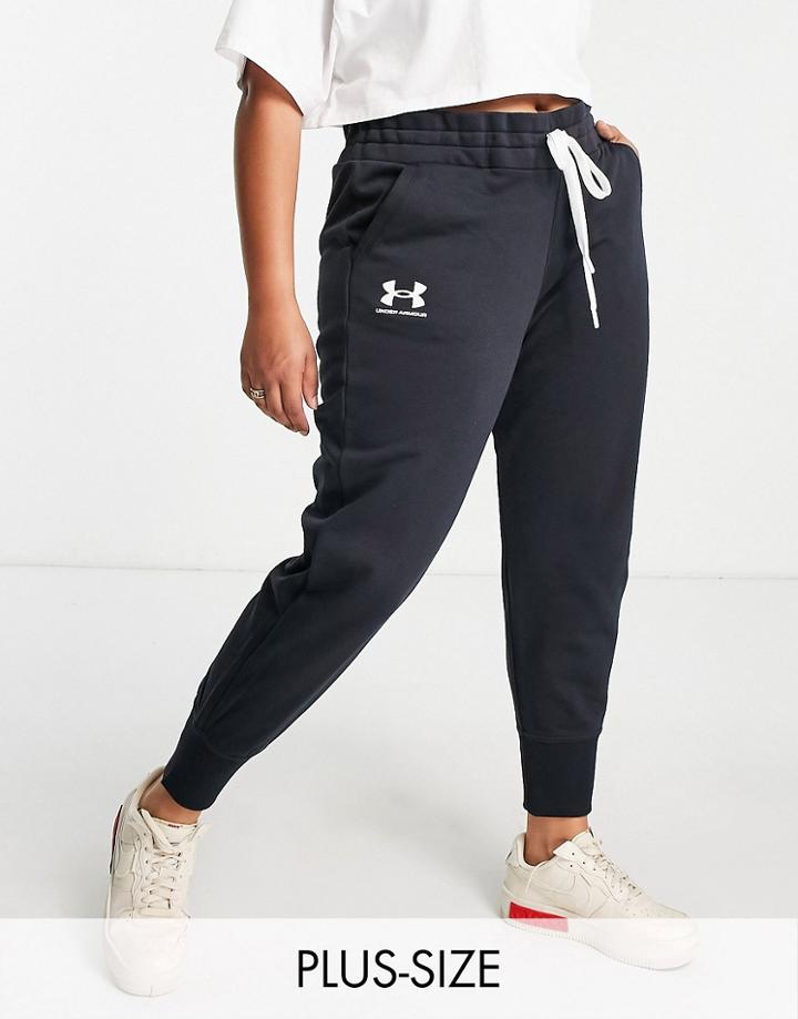Under Armour Plus Rival Fleece Sweatpants In Black