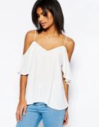 Asos Cold Shoulder Cami Top - White