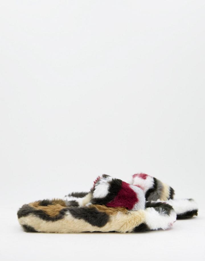 Loungeable Bar Super Fluffy Slipper In Multi