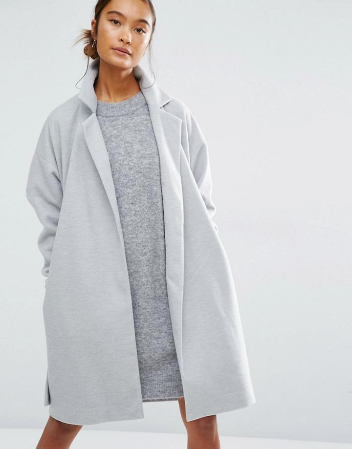 First & I Wool Belted Coat - Gray