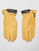 Timberland Nubuck Boot Leather Glove In Wheat Yellow - Yellow