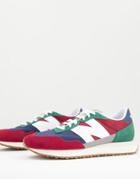 New Balance 237 Sneakers In Red And Green-multi