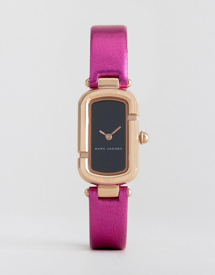 Marc Jacobs Metallic Pink Leather Watch - Pink