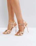 Office Hollie Rose Gold Heeled Sandals - Gold
