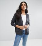 Asos Tall Boyfriend Cardigan In Boxy Fit - Gray