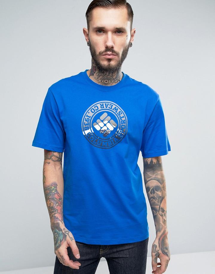 Columbia Tried & True Logo T-shirt In Blue - Blue