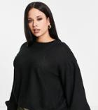 Yours Balloon Sleeve Sweater In Black
