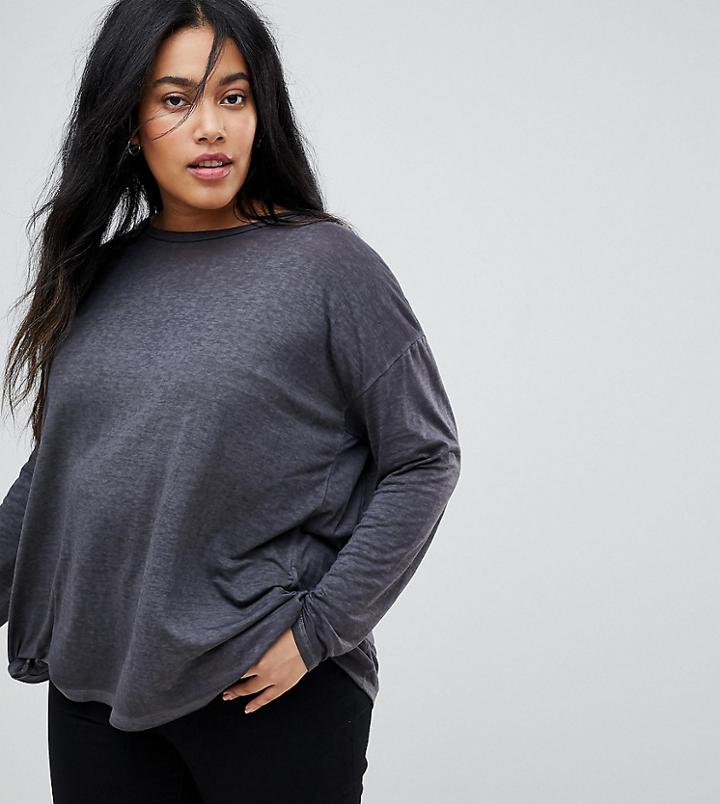 Asos Curve Oversized Swing Top - Black