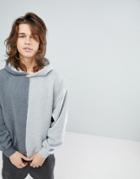 Fairplay Split Hoodie With Small Logo - Gray