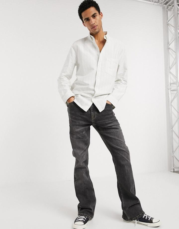 Weekday Henning Striped Shirt In White