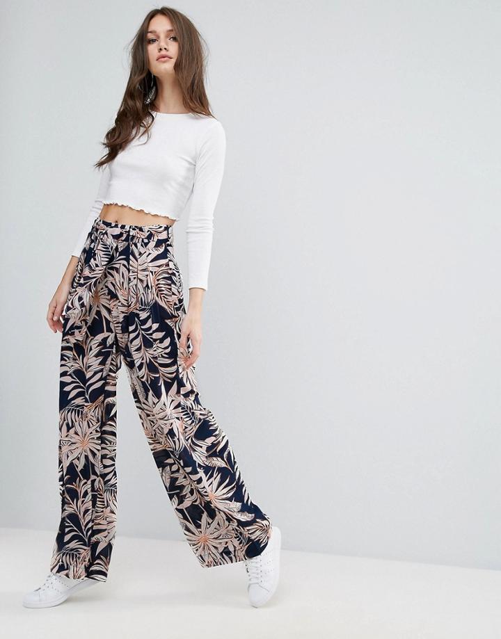 Vero Moda Loose Fit Pants With Waist Tie - Black