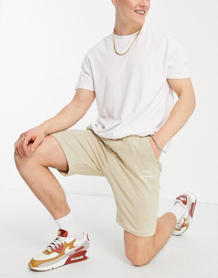 Jack & Jones Essentials Sweat Shorts In Beige-neutral