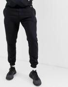 Pull & Bear Slim Fit Two-piece Sweatpants In Black - Black