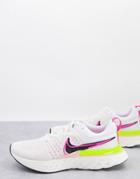 Nike Running React Infinity Run Flyknit 2 T Sneakers In White/multi