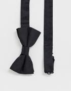 French Connection Plain Bow Tie-black