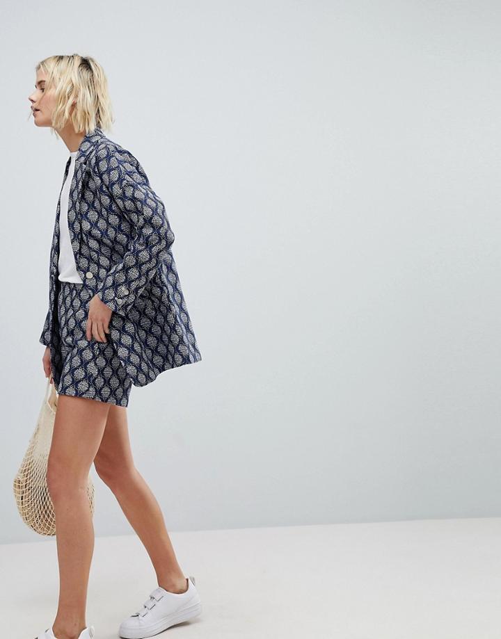 Suncoo Textured Shorts - Blue