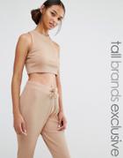 Daisy Street Tall Crop Top Co-ord - Tan