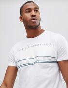 Jack & Jones Core T-shirt With Printed Chest Stripe - White