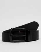 Asos Design Faux Leather Wide Reversible Belt In Black And Tan - Black