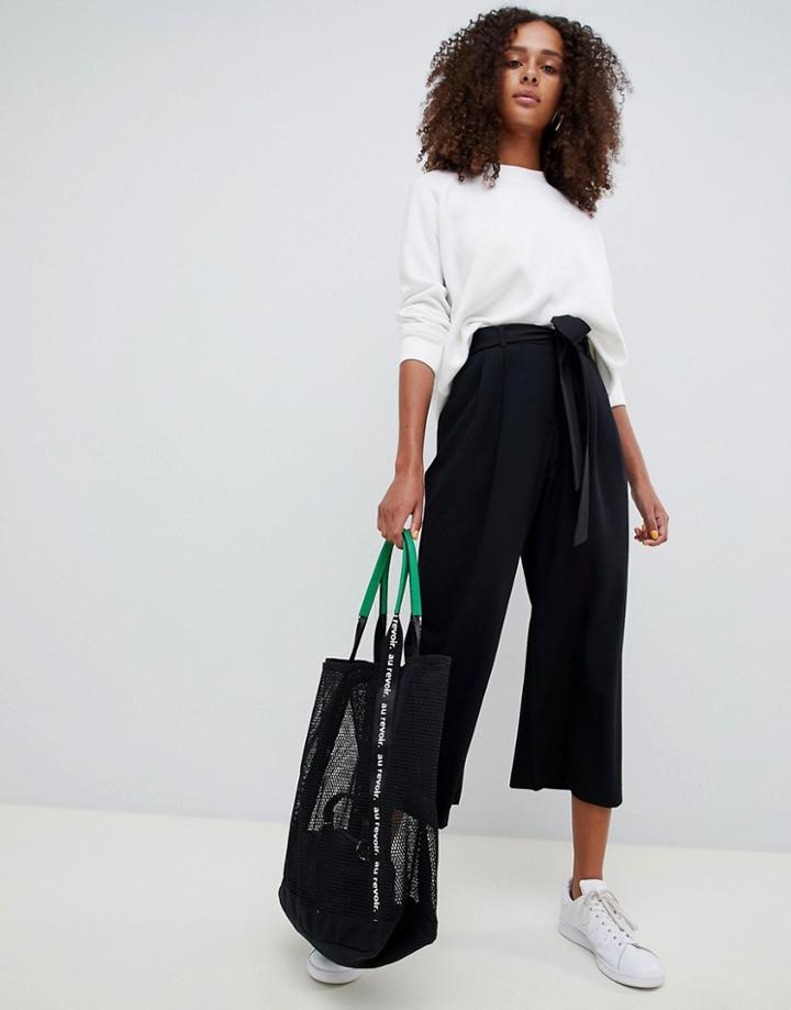 Asos Design Mix & Match Culotte With Tie Waist