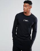 Emporio Armani Slim Fit Long Sleeve T-shirt In Black - Black