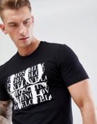 Love Moschino T-shirt In Black With Text Print - Black