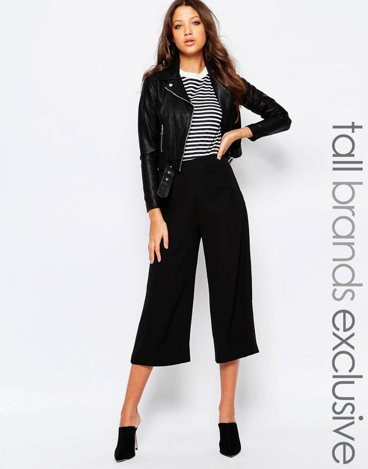 Y.a.s Tall Tailored Culotte - Black