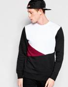 Jack & Jones Color Block Crew Neck Sweater - White