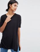 Asos Oversized Drapey T-shirt - Black