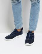 New Look Knitted Sneakers In Navy - Navy