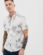 Only & Sons Printed Short Sleeved Shirt - White