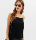 Collusion Petite Square Neck Cami - Black