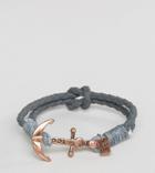 Icon Brand Anchor Bracelet In Gray Exclusive To Asos - Gray