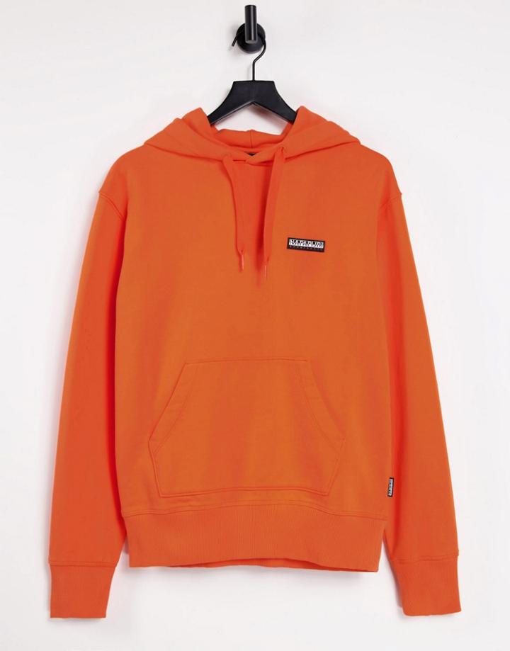 Napapijri Patch Hoodie In Orange