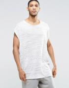 Asos Super Oversized Sleeveless T-shirt In Inject Fabric