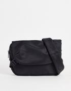 Bando Rubberized Cross Body Bag-black